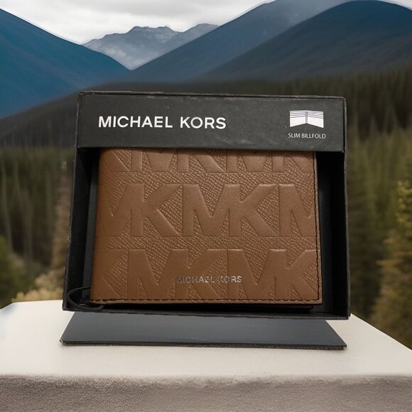 Michael Kors Men’s Andy Slim Billfold Leather Wallet  New in Box‎ with Tags - Picture 1 of 8